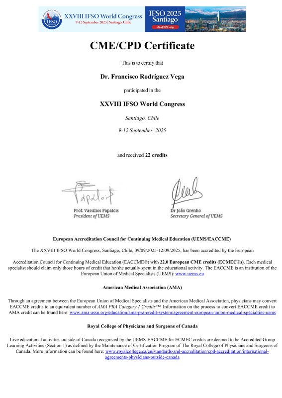 Certificado Universidad Católica del Norte, Constancia, Prevención y diagnóstico en cáncer gástrico