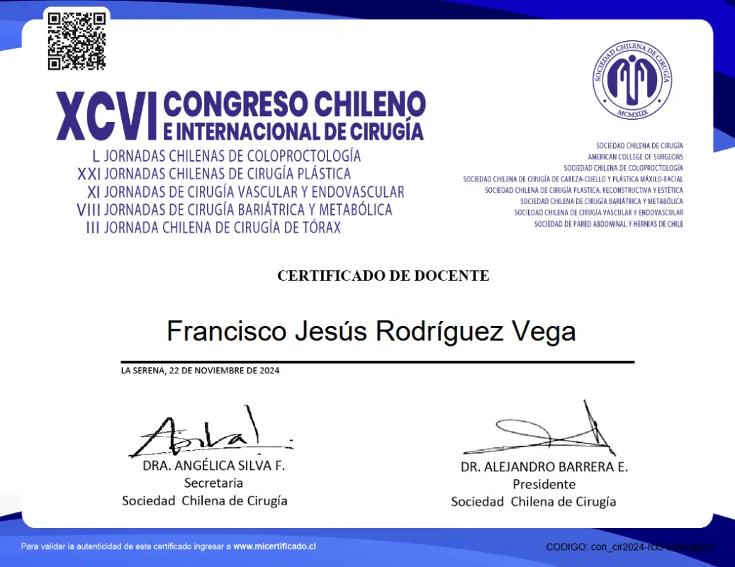 Certificado completar latin american forum 2024 avanzado, bariatico y metabolico